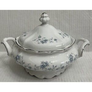 Vintage Johann Haviland “Blue Garland” Covered Vegetable Bowl or Casserole Dish
